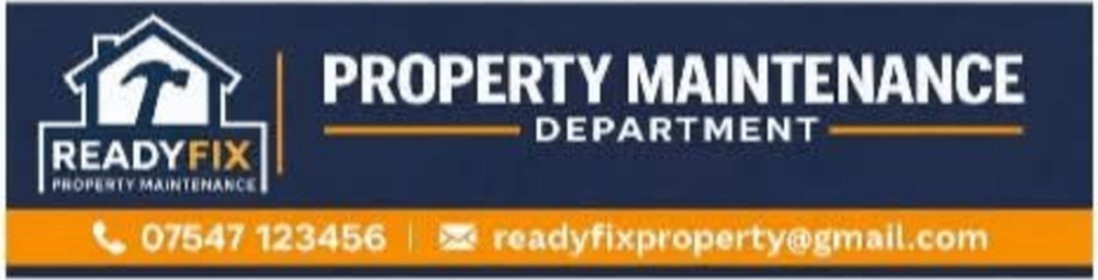 Ready Fix Property Maintenance Department — call 07547 123456